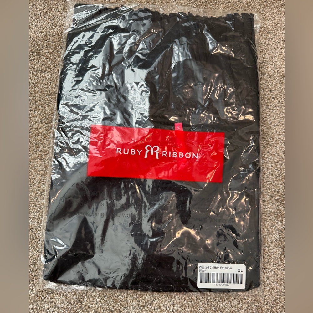 Ruby Ribbon Pleated Chiffon Extender - Picture 4 of 7